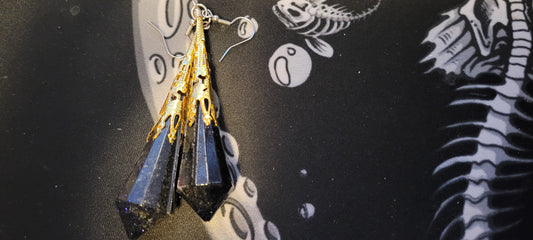 Small Black Teardrop Earrings