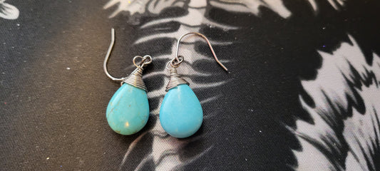 Teardrop Turquoise Earrings